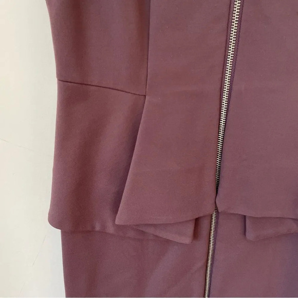 RW&co mauve stretch zip front cocktail / work dress size medium - Picture 3 of 5